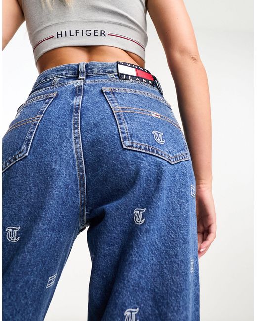 Tommy Hilfiger Ultra High Rise Tapered Mom Jeans in Blue | Lyst Australia