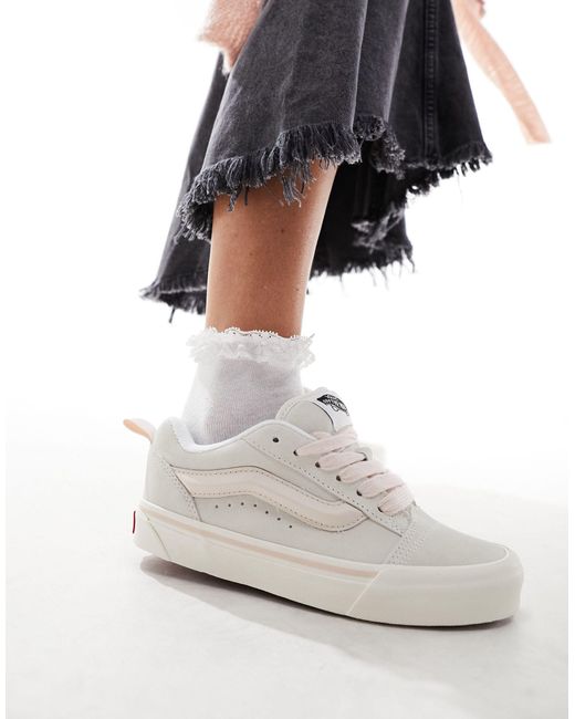 Knu skool - sneakers sporco e rosa di Vans in Bianco | Lyst