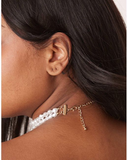 Asos design curve - collier ras ASOS en coloris Brown