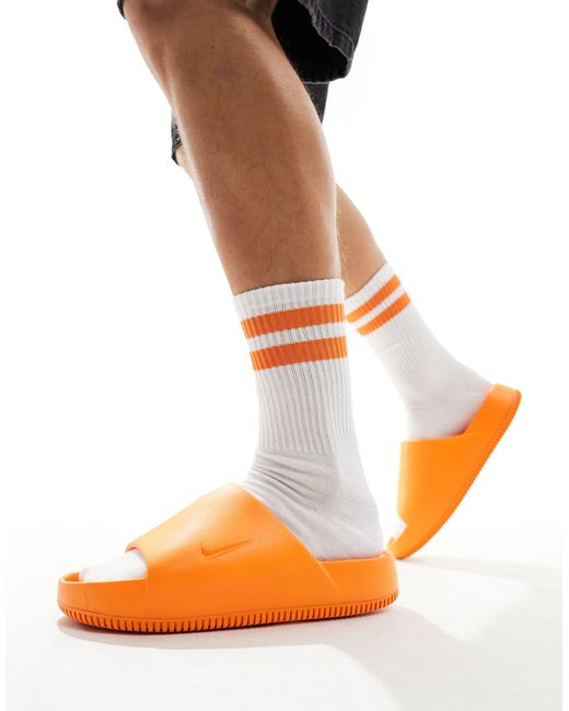 Nike Orange Calm Mule for men