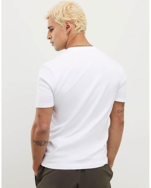 River Island White Muscle Fit Stretch T-Shirts 3 Pack for men