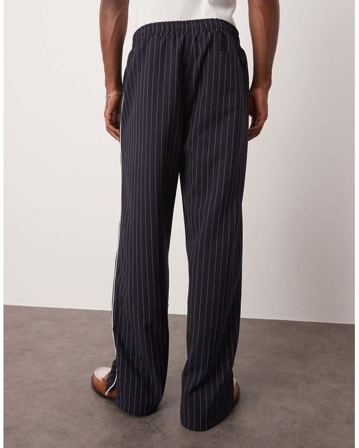ASOS Blue Wide Tracksuit Bottoms for men