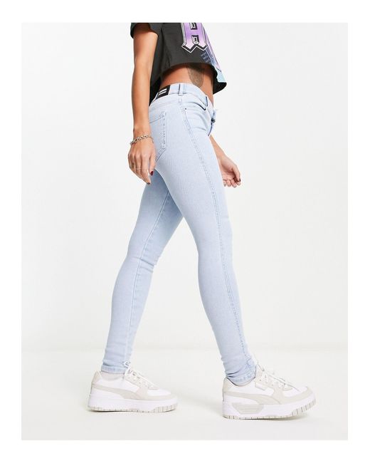 Dr. Denim Lexy Super Skinny Mid Rise Jeans in White | Lyst