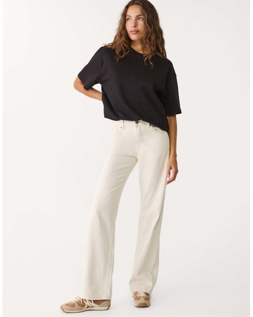 Stradivarius White – d92 – gerade geschnittene, weite jeans