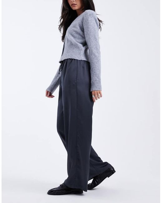 Cotton On Blue Satin Style Pull On Trouser