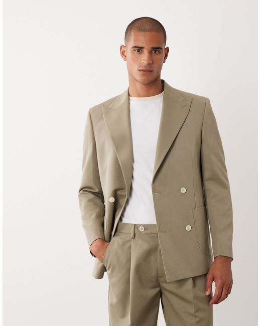 ASOS Natural Regular Suit Jacket for men