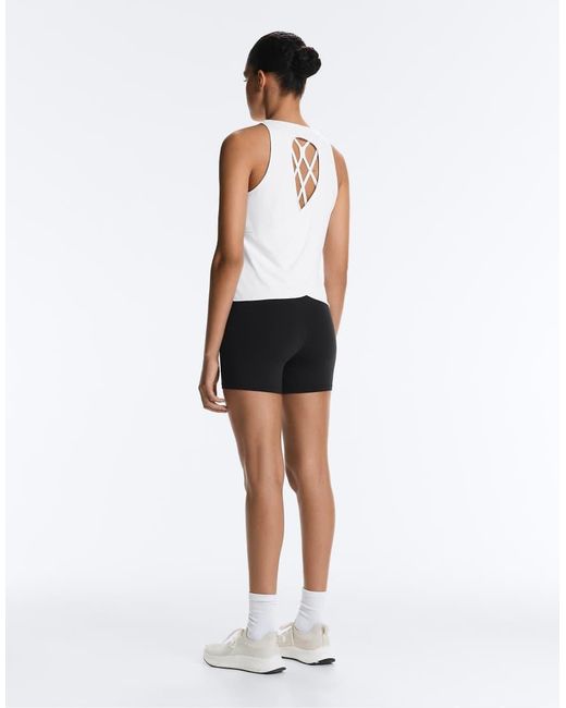 Oysho White Cross Back Comfortlux T-Shirt