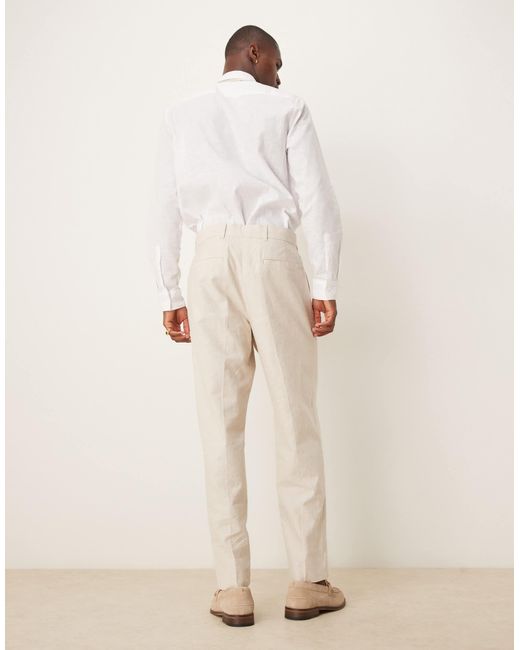 Abercrombie & Fitch Natural Classic Linen Suit Trouser Co-ord for men