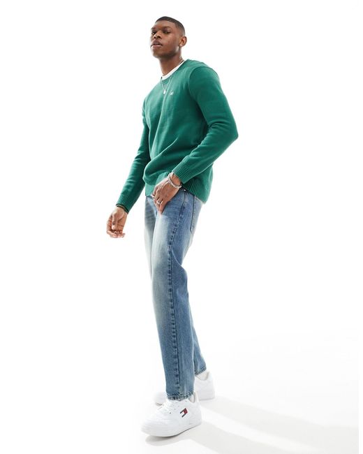 Essentials - maglione girocollo slim di Tommy Hilfiger in Green da Uomo