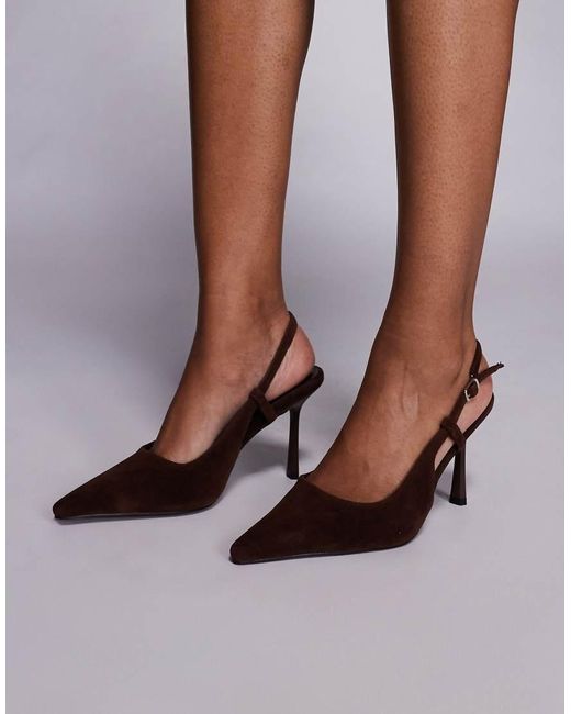 SIMMI Brown Simmi London Exmoor Slingback Heeled Shoes
