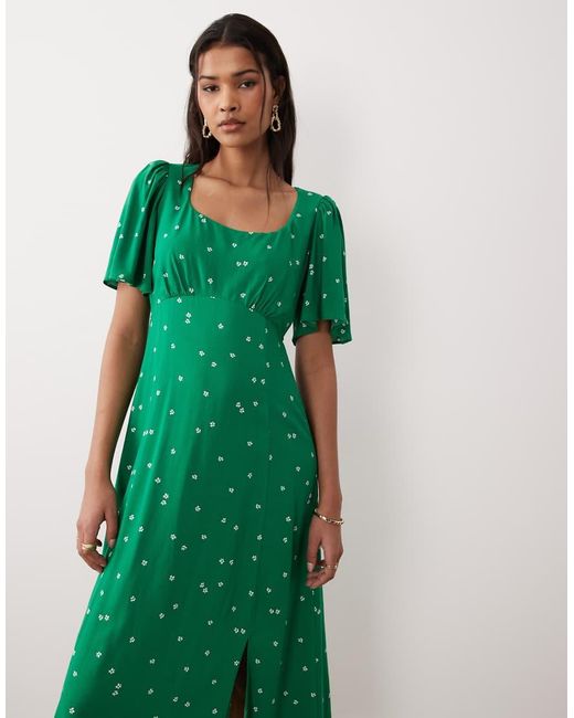 Nobody's Child Green Dee Dee Midi Dress