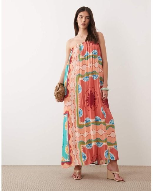Nobody's Child White Myla Bandeau Pleat Detail Maxi Dress