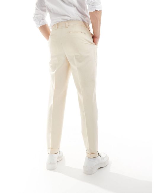 ASOS White Smart Tapered Chino Trousers for men