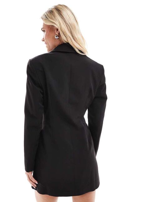 Miss Selfridge Black Fitted Waist Blazer Dress