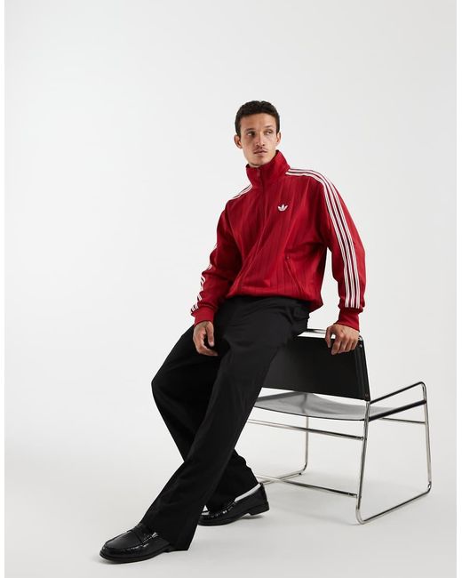 Adidas Originals Red Firebird Drop Needle Track Top for men