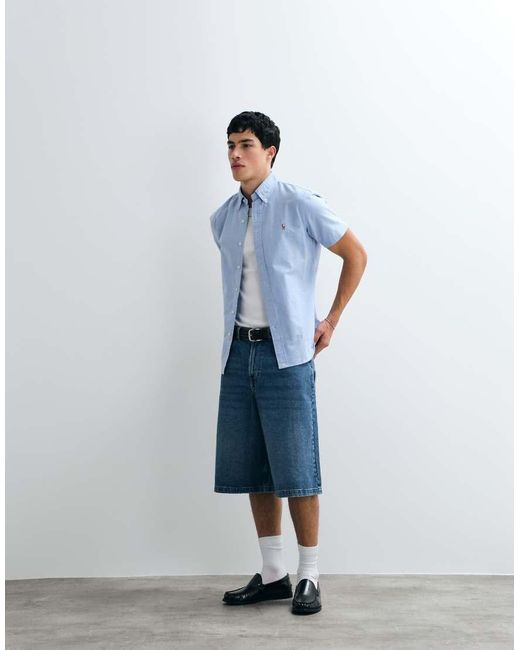 Polo Ralph Lauren Blue Classic Oxford Short Sleeve Custom Fit for men