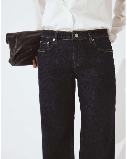 NA-KD White Lane Low Waist Jeans