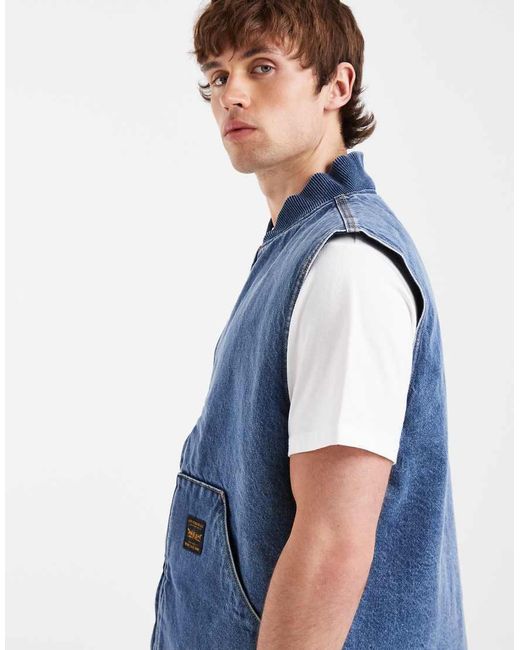Levi's Blue Workwear Denim Gilet