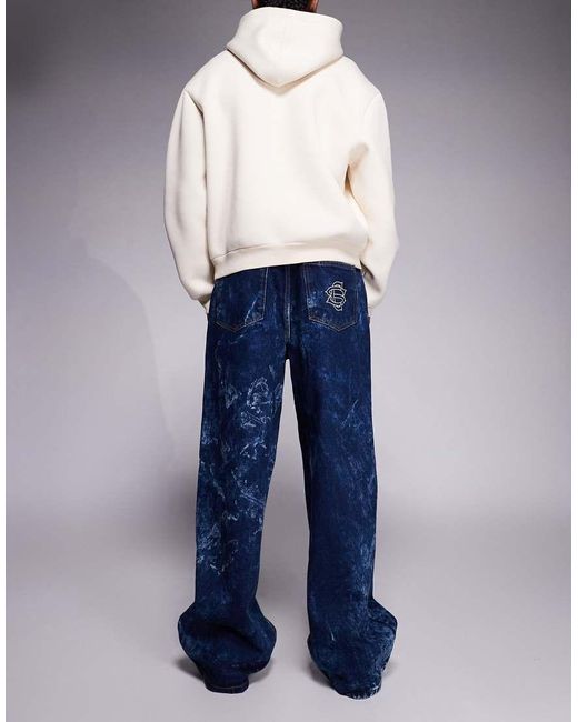 Courtside Blue Oversized Denim Jeans for men