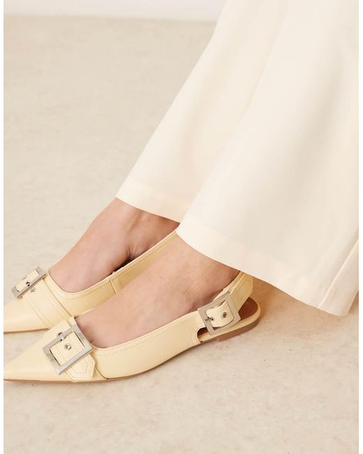 ASOS Natural Tailored Relaxed Straight Leg Trousers