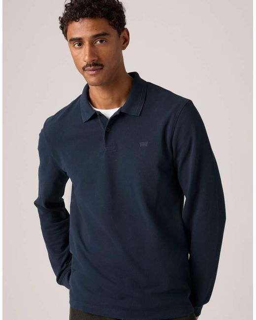 Levi's Blue Long-Sleeve Original Polo for men