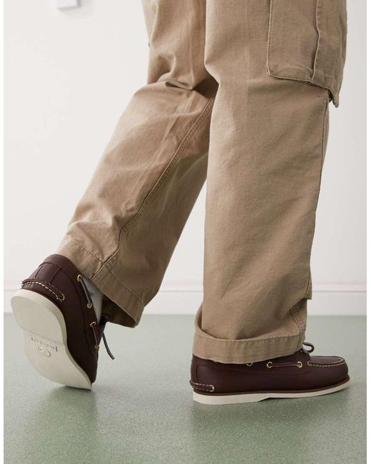 Timberland Brown 2 Eye Boat Shoe for men