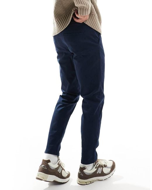 ASOS Blue Tapered Chinos for men