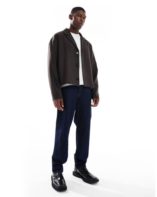 ASOS Black Wool Look Coat for men