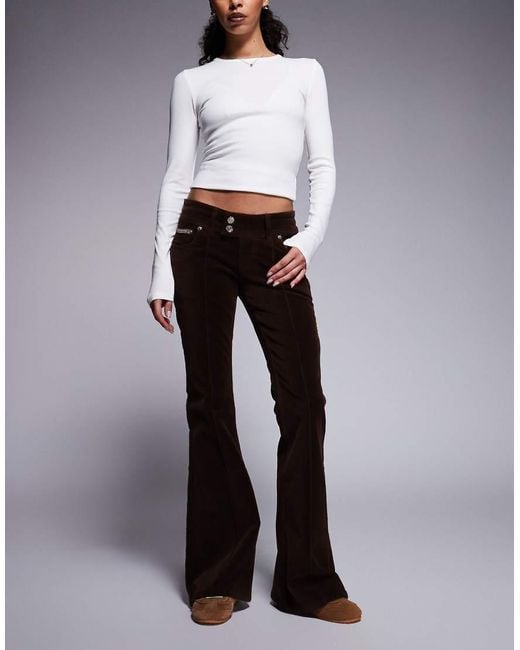 Juicy Couture Gray Flare Diamante Logo Low Rise Jeans