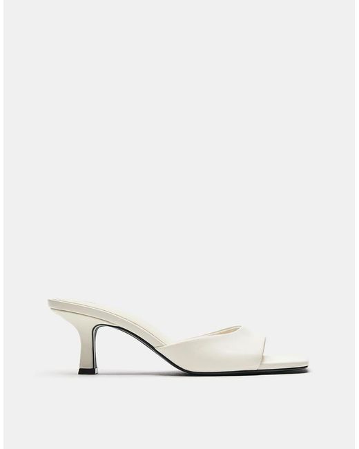 Pull&Bear White Heeled Sandals