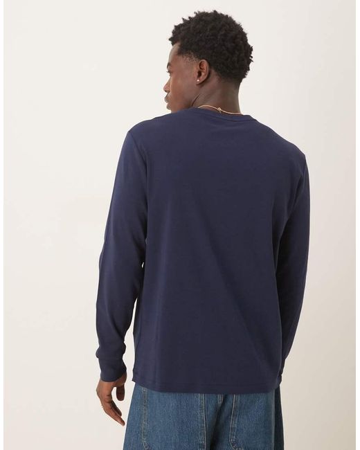 Polo Ralph Lauren Custom-Fit T-Shirt Van Pimakatoen Met Icoonlogo En Lange Mouwen in het Blue voor heren