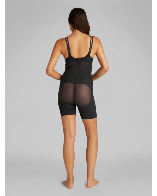 Calvin Klein Black Shapewear Firm Sculpted Stay Put Mesh Short Bodysuit