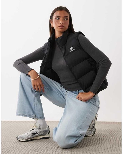New Balance Black Boston Puffer Vest