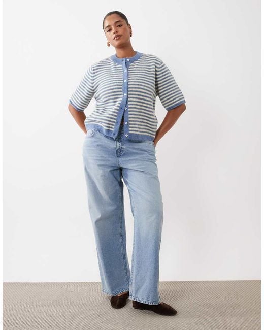 ASOS Blue Asos Design Curve Lightweight Relaxed Cardigan
