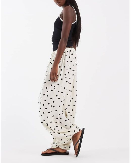 ASOS White Linen Look Balloon Pants
