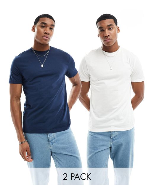 ASOS Blue 2 Pack T-shirts for men