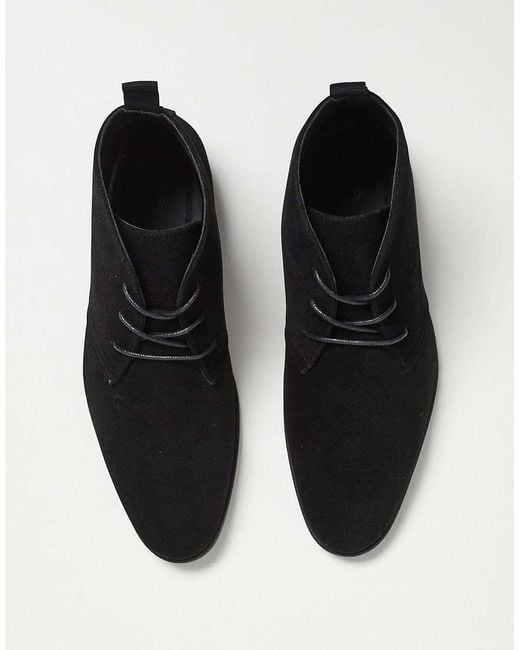 ASOS Black Lace Up Chukka Boots for men