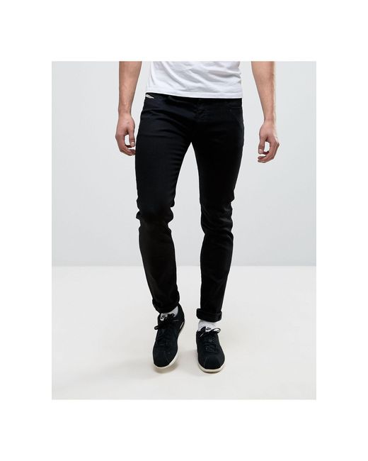 DIESEL Sleenker Skinny Fit Jeans In 0886z Black for men