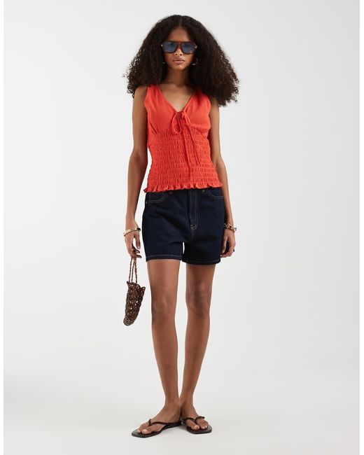 ASOS Shirred Waist V Neck Cami
