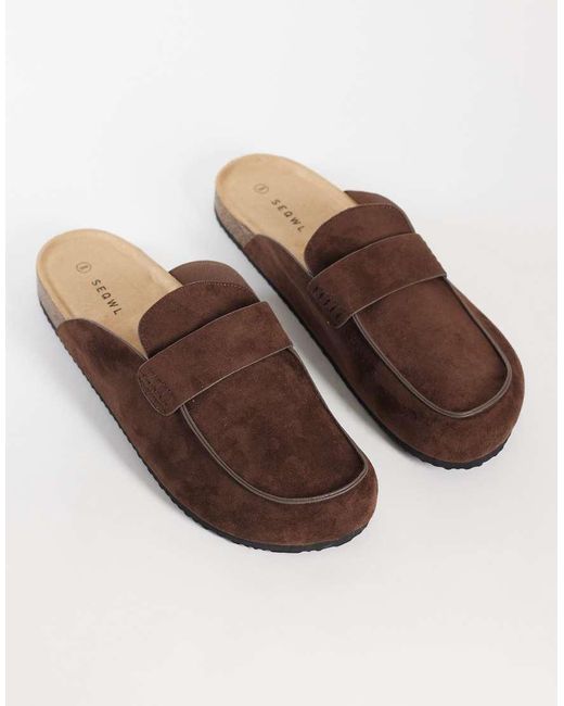 SEQWL Brown Soda Slip On Loafer Style Mules for men