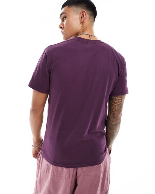 Vans Purple Left Chest Logo T-shirt for men