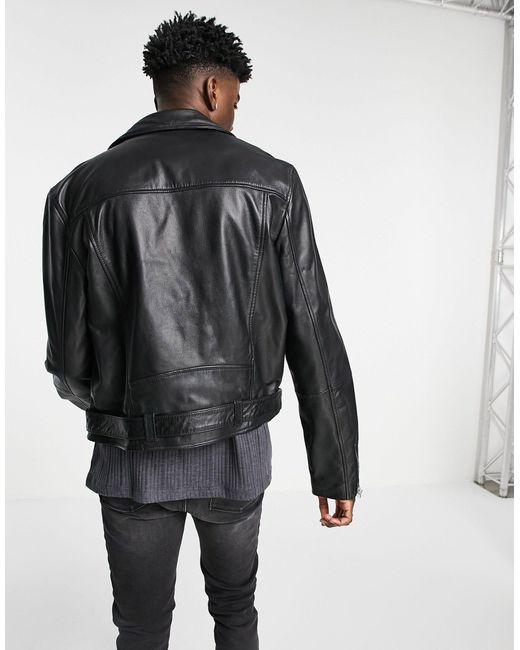 boxy cropped leather jacket