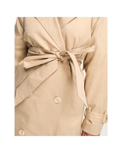 Forever New White Belted Trench Midi Coat