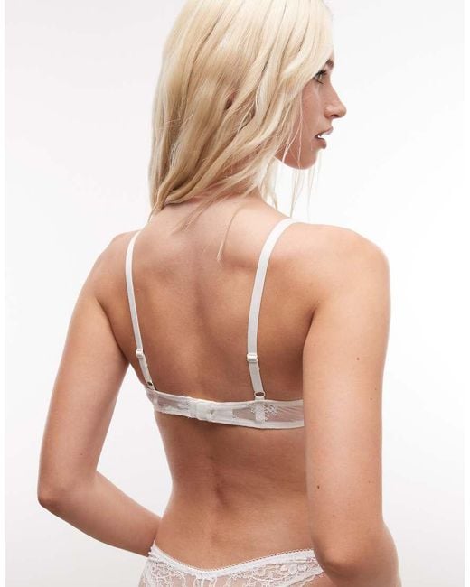 Weekday Pink Underwire Lace Plunge Bra