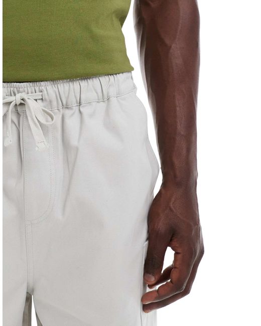 ASOS Green Mid Length Cargo Shorts With Patch Detail for men