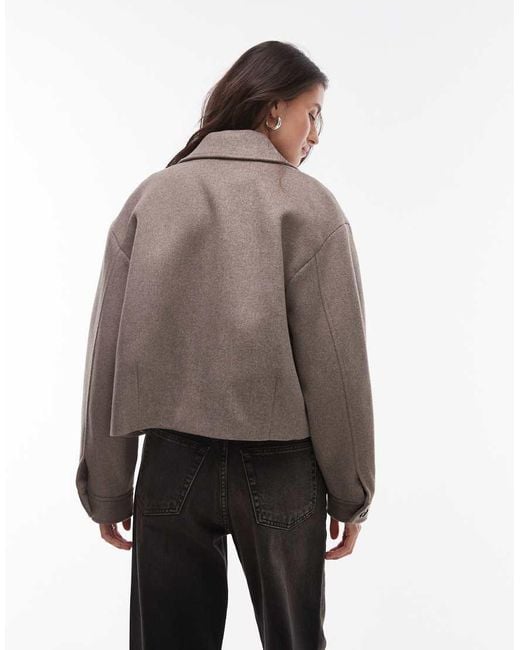 Mango Brown Brushed Jacket