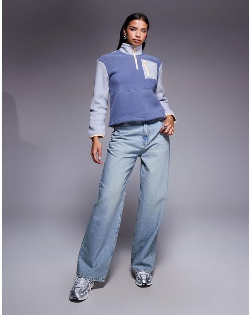 The North Face Blue Yumiori Half Zip Jacket