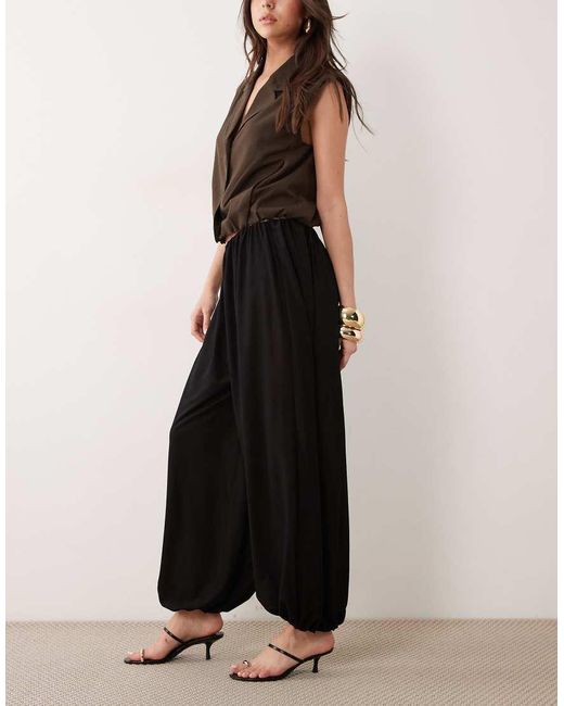 Mango Black Cuffed Trouser