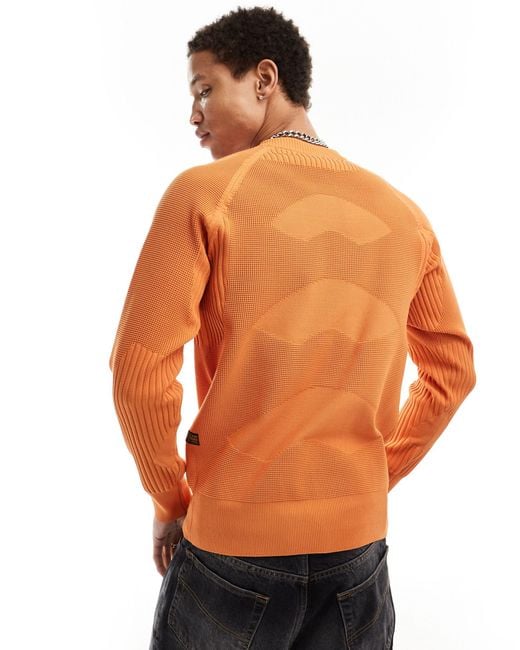 G-Star RAW Orange Pullover Knitted Jumper for men