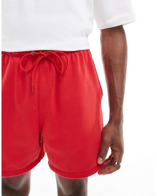 Pantalones Cortos Rojos De Tejido De Rizo De Club Nike de hombre de color Red